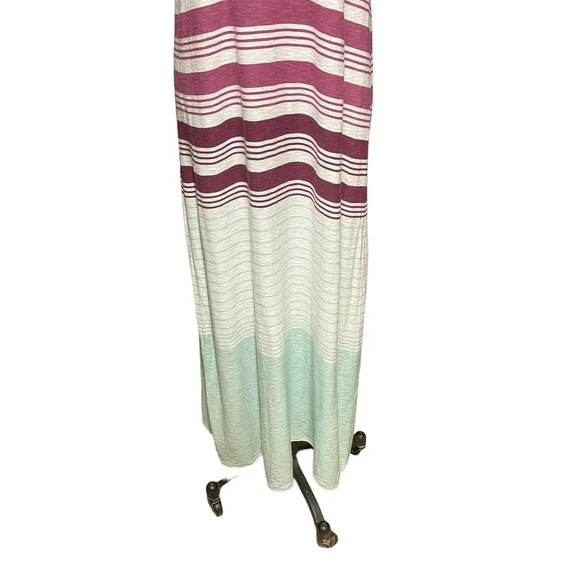 Vince Variegated Stripe Sleeveless Tank Maxi Dress White Size Large - Picture 6 of 9